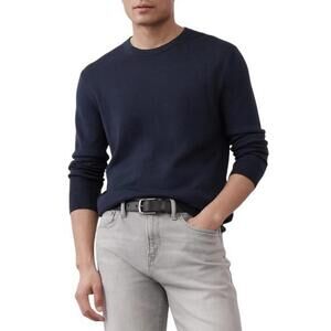 Banana Republic Merino Wool Sweater Men Size Medium Dark Navy Blue Crew Neck